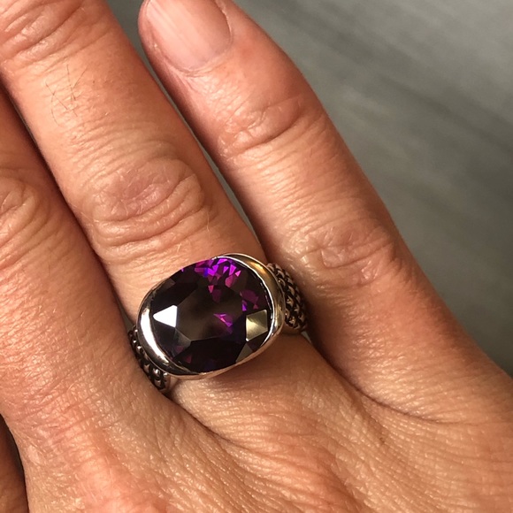 New Lia Sophia purple cubic Zirconia ring - Picture 2 of 7
